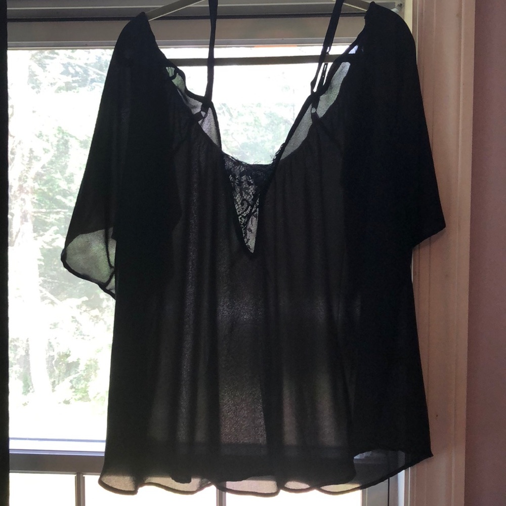 Torrid black off shoulder blouse